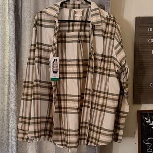 Plaid Button Down Shirt for Women